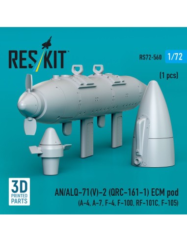 AN/ALQ-71(V)-2 (QRC-161-1) ECM pod (1pcs) (A-4, A-7, F-4, F-100, RF-101C, F-105) (3D Printed) 