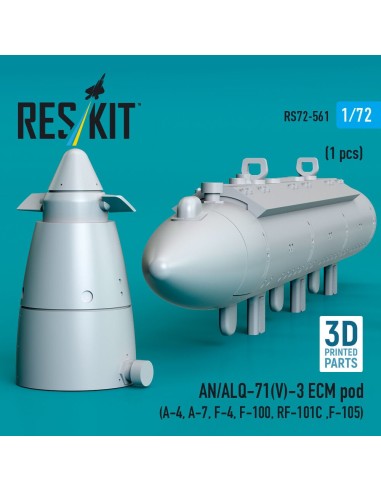 AN/ALQ-71(V)-3 ECM pod (1pcs) (A-4, A-7, F-4, F-100, RF-101C ,F-105) (3D Printed) 