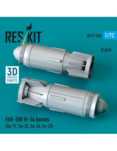 FAB-500 M-54 bombs (2 pcs) (Su-17, Su-22, Su-24, Su-25) (3D Printed) 