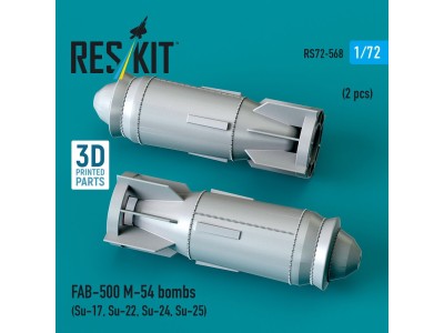 FAB-500 M-54 bombs (2 pcs) (Su-17, Su-22, Su-24, Su-25) (3D Printed) 
