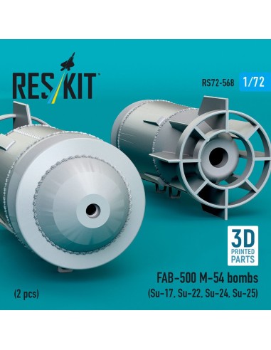 FAB-500 M-54 bombs (2 pcs) (Su-17, Su-22, Su-24, Su-25) (3D Printed) 