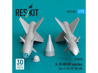 R-98 MR/MT missiles (2 pcs) (Su-11, Su-15, Yak-28) (3D Printed) 