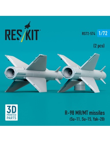 R-98 MR/MT missiles (2 pcs) (Su-11, Su-15, Yak-28) (3D Printed) 