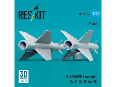 R-98 MR/MT missiles (2 pcs) (Su-11, Su-15, Yak-28) (3D Printed) 