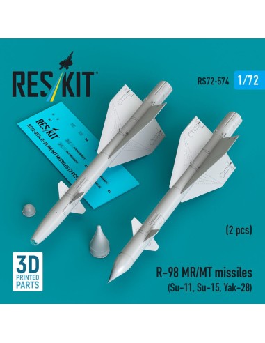 R-98 MR/MT missiles (2 pcs) (Su-11, Su-15, Yak-28) (3D Printed) 