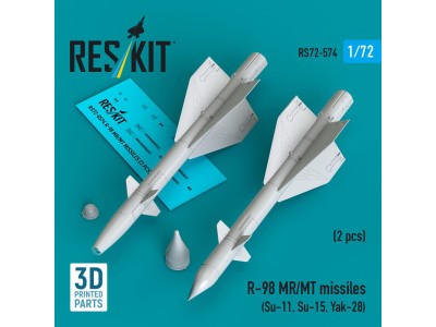 R-98 MR/MT missiles (2 pcs) (Su-11, Su-15, Yak-28) (3D Printed) 
