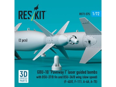 GBU-10 Paveway I laser guided bombs with BSU-37/B fin and BSU-3A/B wing (slow speed) (2 pcs) (F-4D/E, F-111, A-6A, A-7E) (3D Pri