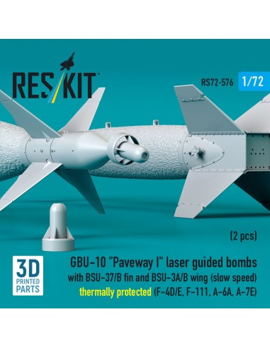 GBU-10 Paveway I laser guided bombs with BSU-37/B fin and BSU-3A/B wing (slow speed) thermally protected (2 pcs) (F-4D/E, F-111,