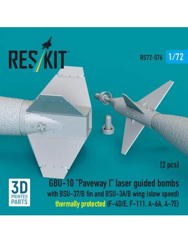 GBU-10 Paveway I laser guided bombs with BSU-37/B fin and BSU-3A/B wing (slow speed) thermally protected (2 pcs) (F-4D/E, F-111,