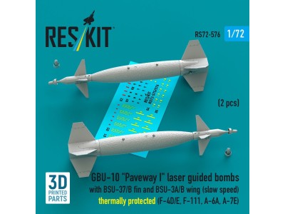 GBU-10 Paveway I laser guided bombs with BSU-37/B fin and BSU-3A/B wing (slow speed) thermally protected (2 pcs) (F-4D/E, F-111,