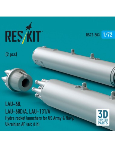 LAU-68, LAU-68D/A, LAU-131/A Hydra rocket launchers for US Army & Navy, Ukrainian AF (a/c & h) (2 pcs) (3D Printed) 