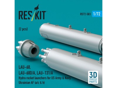 LAU-68, LAU-68D/A, LAU-131/A Hydra rocket launchers for US Army & Navy, Ukrainian AF (a/c & h) (2 pcs) (3D Printed) 