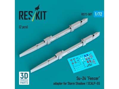 Su-24 Fencer adapter for Storm Shadow / SCALP-EG (2 pcs) (3D Printed) 