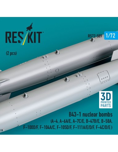 B43-1 nuclear bombs (2 pcs) (A-4, A-6A/E, A-7C/E, B-47B/E, B-58A, F-100D/F, F-104A/C, F-105D/F, F-111A/E/D/F, F-4C/D/E ) (3D Pri