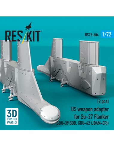US weapon adapter for Su-27 Flanker (2 pcs) (GBU-39 SDB, GBU-62 (JDAM-ER)) (3D Printed) 