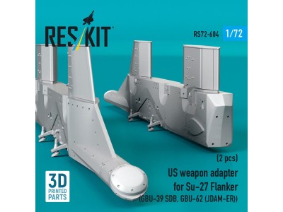 US weapon adapter for Su-27 Flanker (2 pcs) (GBU-39 SDB, GBU-62 (JDAM-ER)) (3D Printed) 