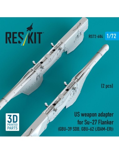 US weapon adapter for Su-27 Flanker (2 pcs) (GBU-39 SDB, GBU-62 (JDAM-ER)) (3D Printed) 