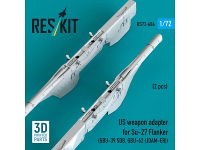 US weapon adapter for Su-27 Flanker (2 pcs) (GBU-39 SDB, GBU-62 (JDAM-ER)) (3D Printed) 