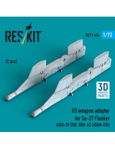 US weapon adapter for Su-27 Flanker (2 pcs) (GBU-39 SDB, GBU-62 (JDAM-ER)) (3D Printed) 
