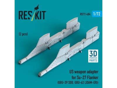 US weapon adapter for Su-27 Flanker (2 pcs) (GBU-39 SDB, GBU-62 (JDAM-ER)) (3D Printed) 