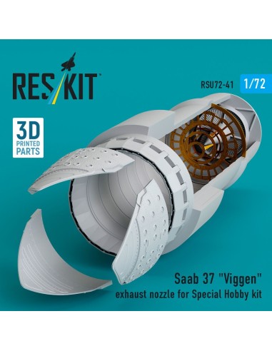 Saab 37 Viggen exhaust nozzle for Special Hobby kit (3D Printed) 