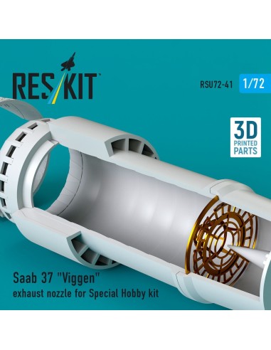 Saab 37 Viggen exhaust nozzle for Special Hobby kit (3D Printed) 