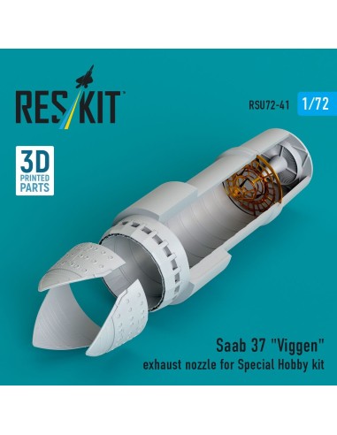 Saab 37 Viggen exhaust nozzle for Special Hobby kit (3D Printed) 