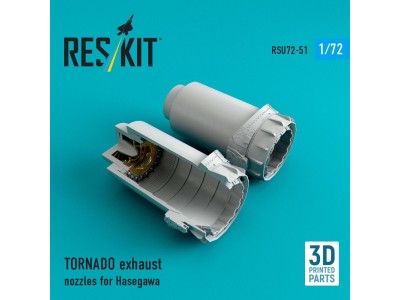 TORNADO exhaust nozzles for Hasegawa kit (3D Printed) 