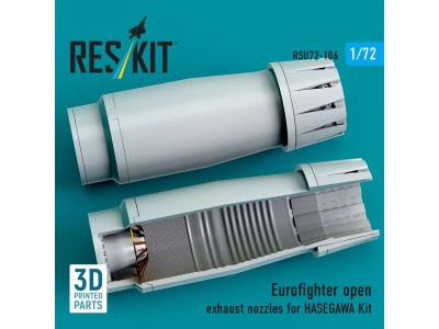Eurofighter open exhaust nozzles for Hasegawa kit (3D Printed) 