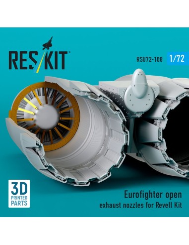 Eurofighter open exhaust nozzles for Revell kit (3D Printed) 