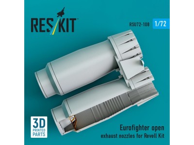 Eurofighter open exhaust nozzles for Revell kit (3D Printed) 