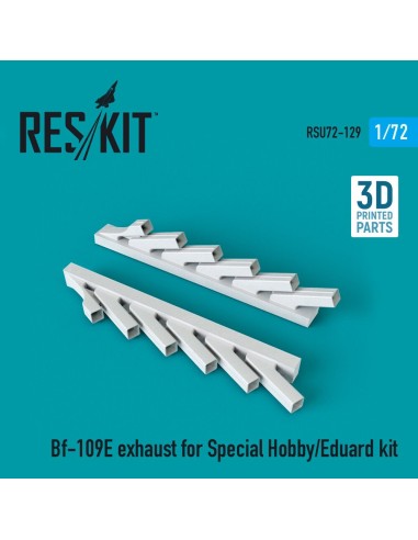 Bf-109E exhaust for Special Hobby/Eduard kit (3D Printed) 