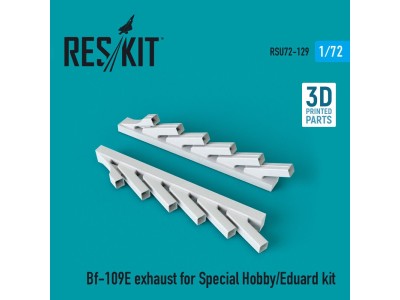 Bf-109E exhaust for Special Hobby/Eduard kit (3D Printed) 