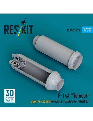 F-14A Tomcat open & closed exhaust nozzles for GWH kit (3D Printed) 