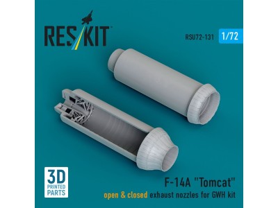 F-14A Tomcat open & closed exhaust nozzles for GWH kit (3D Printed) 