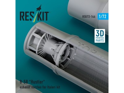 B-58 Hustler exhaust nozzles for Italeri kit (3D Printed) 