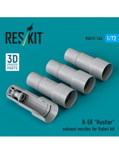 B-58 Hustler exhaust nozzles for Italeri kit (3D Printed) 