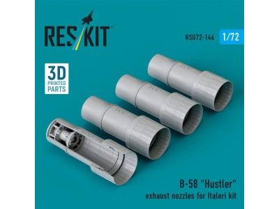 B-58 Hustler exhaust nozzles for Italeri kit (3D Printed) 