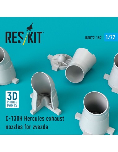 C-130H Hercules exhaust nozzles for Zvezda kit (3D Printed) 