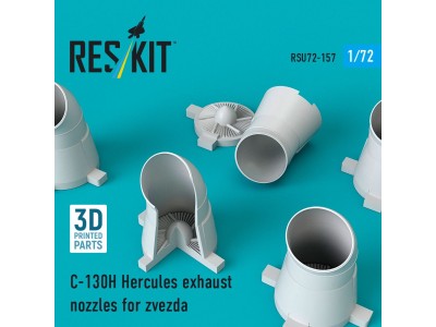 C-130H Hercules exhaust nozzles for Zvezda kit (3D Printed) 