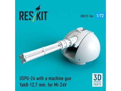 USPU-24 with a machine gun YakB-12,7 mm for Mi-24V (3D Printed) 