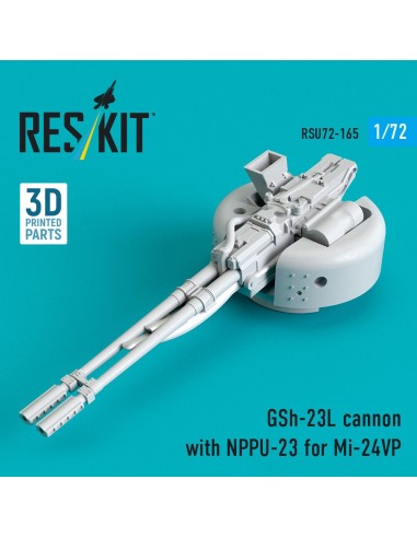 GSh-23L cannon with NPPU-23 for Mi-24VP (3D Printed) 