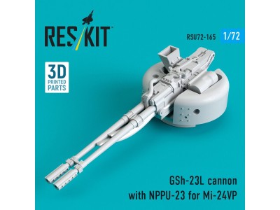 GSh-23L cannon with NPPU-23 for Mi-24VP (3D Printed) 
