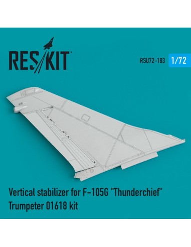 Vertical stabilizer for F-105G Thunderchief Trumpeter 01618 kit 