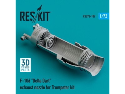 F-106 Delta Dart exhaust nozzle for Trumpeter kit (3D Printed) 