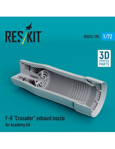 F-8 Crusader exhaust nozzle for Academy kit (3D Printed) 