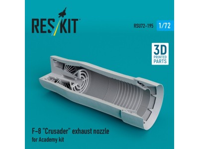 F-8 Crusader exhaust nozzle for Academy kit (3D Printed) 