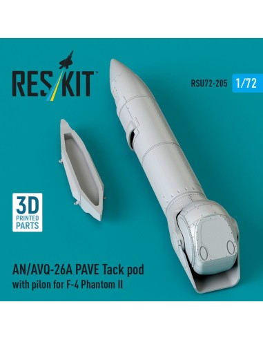 AN/AVQ-26A PAVE Tack pod with pylon for F-4 Phantom II (3D Printed) 