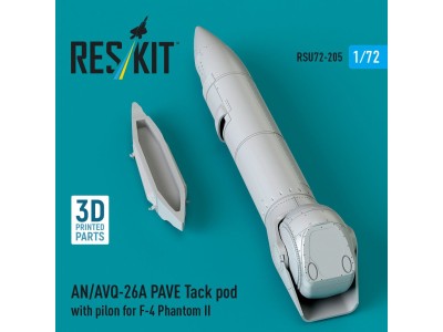 AN/AVQ-26A PAVE Tack pod with pylon for F-4 Phantom II (3D Printed) 