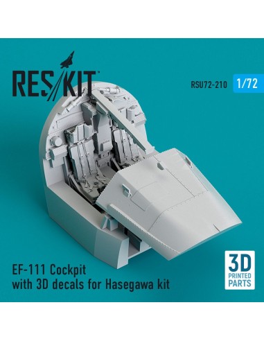 EF-111 Cockpit with 3D decals for Hasegawa kit (3D Printed) 